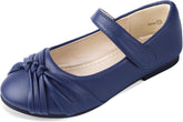 PANDANINJIA Rika Girls Dress Shoes Flower Girl Mary Jane Flats Wedding Party School Shoes for Toddler Little Kid Big Kid