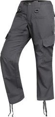 LAPG Women's Uniform Tactical Pants, Elastic Waistband, Mid Rise, Relaxed Fit, Durable Work Training Cargo Pants for Women