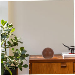 Iron Globe Table Lamp Base Vintage Hollow Metal Stand for Modern Desk Lighting Stylish Walnut Finish for Home Decor and Ambient Lighting