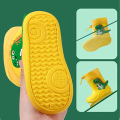 Toddler Boots Toddler Kids Children Rain Boots Boys Girls Baby Cartoon Dinosaur Rain Shoes Non Pineapple Rain Boots