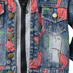 Baby Boys Girls Denim Jacket Kids Toddler Button Down Jeans Jacket Top Coat Outerwear
