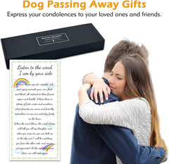 Fhiny Dog Memorial Wind Chime, 28'' Pet Loss Remembrance Gift - 6 Tube Metal Chimes for Cat & Dog Passing Away With Poem Card - Sympathy Gift