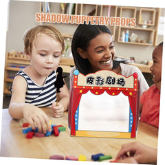 SUPVOX Kids Puppet Theater Stage for Storytelling Small Shadow Puppets Stage for Kindergarten Family Shows and Creative Play