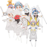 8Pcs DIY Chinese Traditional Hand Puppet Kit Shadow Puppets for Family Fun Cultural Crafting Interactive Activity Educational Art Project