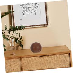 Iron Metal Table Lamp Base Shade Retro Nordic Style Globe Stand for Living Room Decor Height Walnut Finish Decorative Lighting