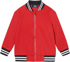 LittleSpring Boys Girls Varsity Baseball Jacket Zip Up Bomber Jacket Thin 2-10Years
