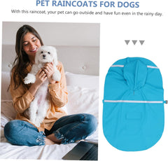 Portable Dog Raincoat Dog Rain Jacket Small to Large Reflective Design