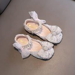 Toddler Girl Dress Shoes,Dance Shoes for Girls Childrens Pearl Princess Shoes Baby Girls Shoes for Party Wedding Gift