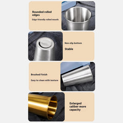 Portable Teas Coffees Milk Beer Mug Drinking Tumblers Stackable Water Cup Stainless Steels Drinking Cup for Restaurant