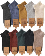 10 Pairs Mens Basic Solid Color Short Tube Boat Socks Low Cut Breathable Casual Ankle Socks Hosiery Streetwear