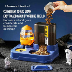 Automatic Dog Cat Feeder and Water Dispenser, 2 in 1 Gravity Food Feeder and,Waterer Set with Pet Food Bowl for,Small Medium Dog Puppy Kitten - A Dual-use cup1;Pet toys2.4PCS