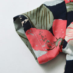 Toddler Summer Kids Boy Casual Clothes Short Sleeve Floral T Shirt Beach Shirt Tops Outwear Kids Top