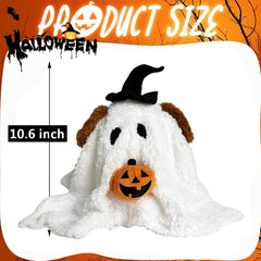 Ghost Plush with Pumpkin Pillow - Cute Halloween Stuffed Animal, Party Favors & Treat Bag Stuffers for Kids