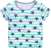 Toddler Kids Girls Boys Car Cartoon 3D Prints Loose Tops Soft Short Sleeve T Shirt Casual Summer Top Clothes