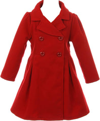 Dreamer P Big Girls Long Sleeve Collar Button Flower Girl Coat Jacket Cover Outerwear 2-16