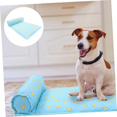 Pet Cooling Mat for Cats and Dogs Lightweight Cooling Cushion Adorable Banana Print Portable Ice Silk Pet Bed for Indoor and Outdoor Use