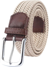 Braided Web Belt Elastic Woven Belt Stretch Belt Men Fabric Golf Belt Cloth Work Belt Casual Jeans Belt Hunting Pants Belt