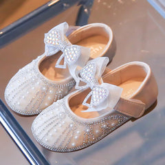 Toddler Dress Shoes Flower Girl Shoes for Cute Toddler Mary Jane Shoes Lace Flore Ballet Flat for Walking Shoes (Red, 2-2.5 Years Toddler)