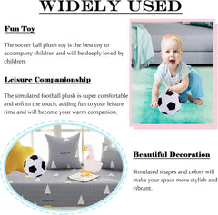 zhidiloveyou 9" Plush Soccer Ball Stuffed Toy, Plush Football Pillow Soccer Gift for Kids