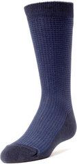 MeMoi Diamond Textured Boys Cotton Rich Dress Crew Socks