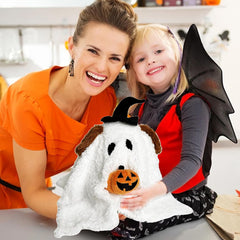 Ghost Plush with Pumpkin Pillow - Cute Halloween Stuffed Animal, Party Favors & Treat Bag Stuffers for Kids