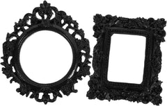 Unomor 2Pcs Vintage Mini Photo Frame Decorative Baroque Frames for Home Decor Elegant Tiny Picture Frames Lightweight and Photography Props