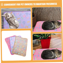 HANABASS 3pcs Soft Washable Dog Blanket Fluffy Pet Blanket for Small Dogs and Cats Non-Slip Fleece Animal Bed Bone Pattern