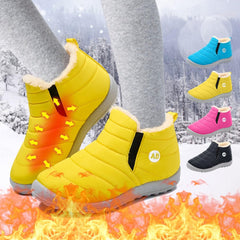 Toddler Boys Girls Winter Ankle Boots for Cold Weather Kids Warm Slip on Elastic Faux ๐
๐ฎ๐ซ Shoes Rubber sole