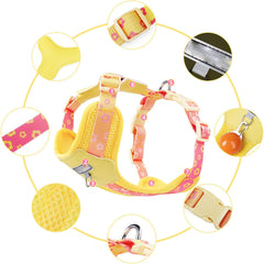 Dog Harness - Harness Leashh Set | Breathable Escape-Proof Vest | Collar Adjustable Large Breed Disabled Pet Recovery Support Hiking Adventure Protective Gear Comfort Accessory Outdoor Training Supply