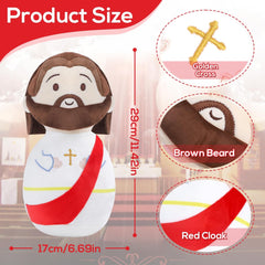 Jesus Plush Stuffed Doll - 11 Inch My Friend Jesus Plushie Toys, Bible Savior Jesus Plush Pillow, Christian Religious Stuffed Dolls, Christmas Baptism Birthday for Kids Girls