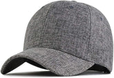 Oversize Breathable Linen Baseball Cap Men Women Plain L/XXL Big Size Hat
