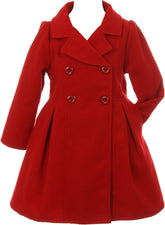 Dreamer P Big Girls Long Sleeve Collar Button Flower Girl Coat Jacket Cover Outerwear 2-16