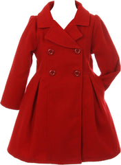 Dreamer P Big Girls Long Sleeve Collar Button Flower Girl Coat Jacket Cover Outerwear 2-16