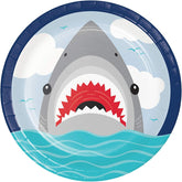 Shark Party Paper Plates, 8 ct