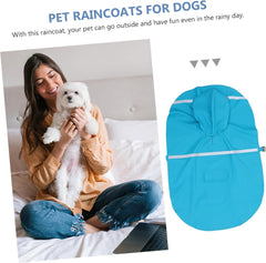 Dog Reflective Raincoat Hood for Breeds Lightweight and Portable Pet Rain Gear for Outdoor Use for Labrador and Retriever Lake