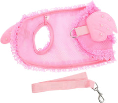 Milisten Adorable Pet Harnesses Soft and Breathable Cat Vest Harness for Dogs and Cats Lightweight Chest Strap with Traction Buckle Pink s