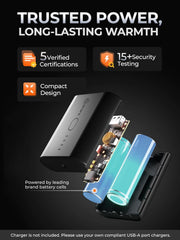 ORORO Men's Heated Vest with Battery, Lightweight Heating Fleece Vest (Charger Not Included)