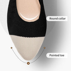 Shupua Women's Flats Shoes Pointed Toe Flats Comfortable Slip on Shoes Flat Dress Shoes Black Office Business Ballet Flats for Women