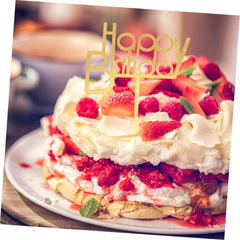 10pcs Acrylic Birthday Cake Toppers Stylish Party Supplies for Cakes and Desserts Unique Letter Design for Home Baking and Celebrations