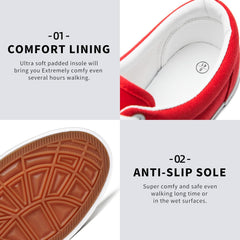 FRACORA Mens White Canvas Shoes Low Top Canvas Sneakers Lace Up Casual Shoes