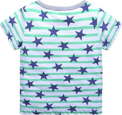 Toddler Kids Girls Boys Car Cartoon 3D Prints Loose Tops Soft Short Sleeve T Shirt Casual Summer Top Clothes