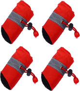 HANABASS 4Pcs Nonslip Pet Shoes for Christmas Durable Dog Boots Paw Protector for Winter Comfortable Foot Covers for Dogs for Abrasive Surfaces