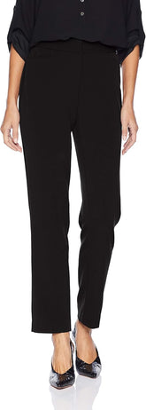 Rafaella Women's Curvy Gabardine Slim Leg Stretch Dress Pant, 30 Inch Inseam, Pull-on, with Pockets (Petite Size 4-14)