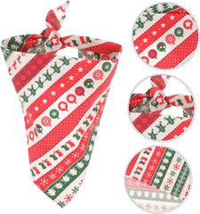 Christmas Pet Scarf Dog Cat Bandana for Holiday Celebrations Soft Durable Material for Christmas Pet Costumes Eye Catching Design