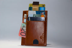 Slim leather Wallet Front Pocket Minimalist.