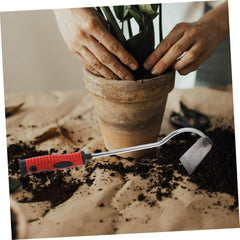 POPETPOP Garden Hand Tool Lightweight Portable Gardening Hoe for Weeding Planting and Ditch Digging Durable Housewarming Present for Garden Lovers