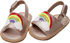 Infant Boys Girls Open Toe Rainbow Shoes First Walkers Shoes Summer Toddler Flat Sandals Toddler Sandals Size 5 Boys