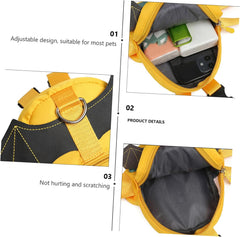 1pc Dog Backpack for Cats and Dogs Outdoor Self-Carrier Vest Storage Pouch Portable Pet Travel Pack for Hiking and Walking Lightweight and Comfortable Design