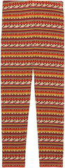 Girl's Sikou Striped Leggings (Big Kid) Dark Orange 14Y