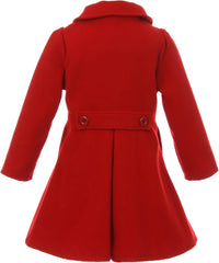 Dreamer P Big Girls Long Sleeve Collar Button Flower Girl Coat Jacket Cover Outerwear 2-16